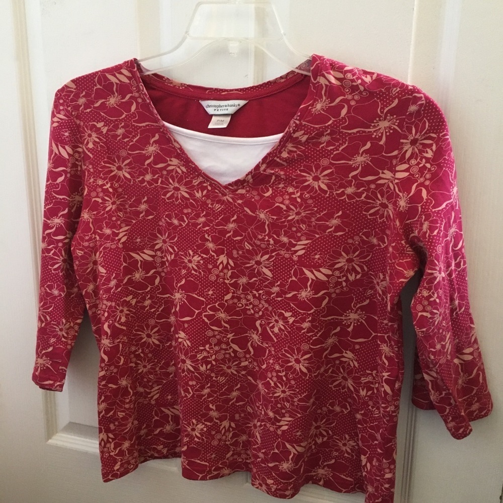 FINAL MARKDOWN Ladies Christopher and banks tee petite large